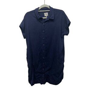 Fat Face Tunic Shirt Dress Short Dolman Sleeve Size 10 Navy Blue